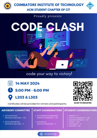 Code Clash Event Poster