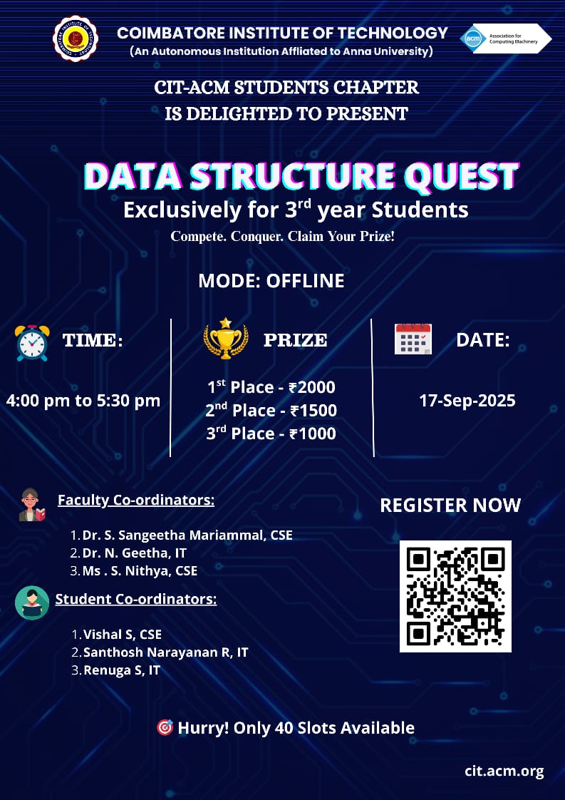 Data Structure Quest event poster